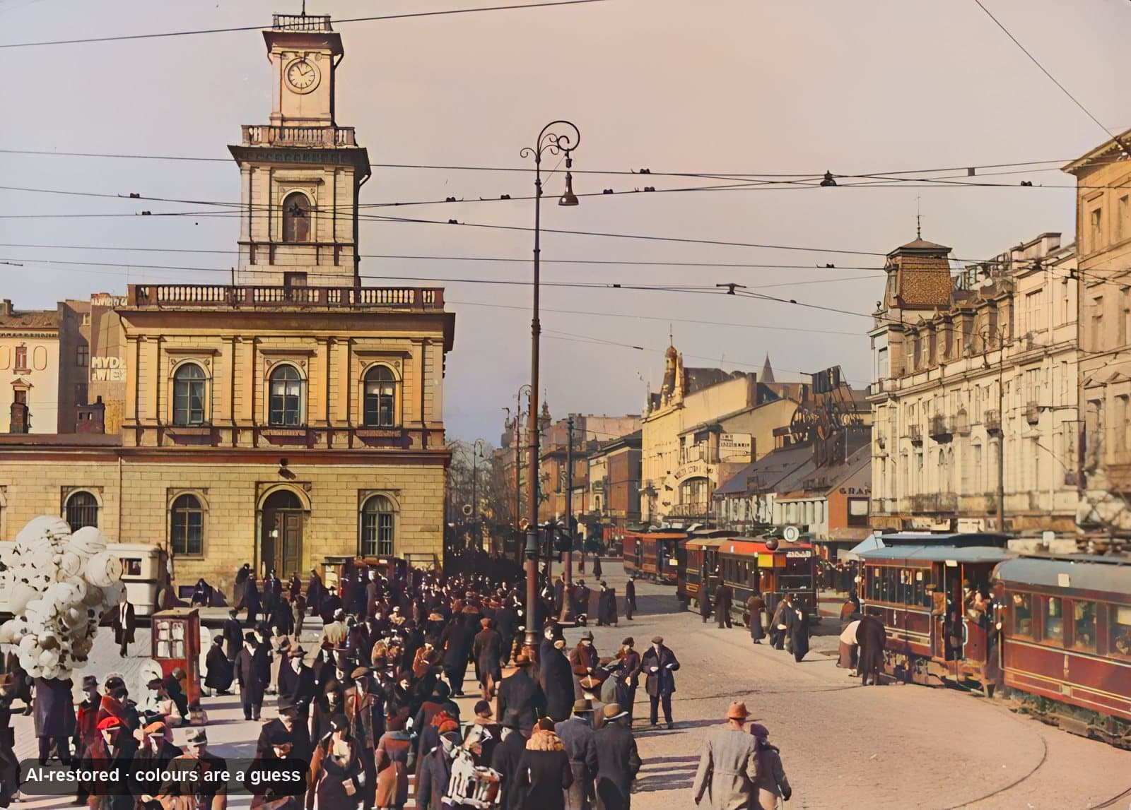 Dworzec Wiedeński / Dworzec Główny (Vienna Station): ai-restored