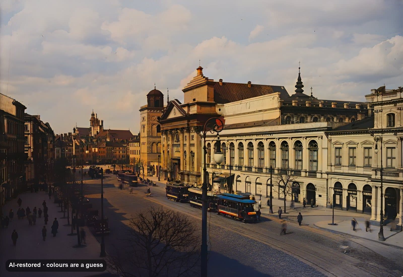 Krakowskie Przedmieście: ai-restored