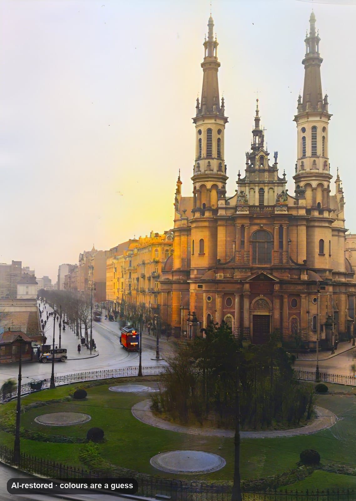 Ulica Marszałkowska – plac Zbawiciela: ai-restored