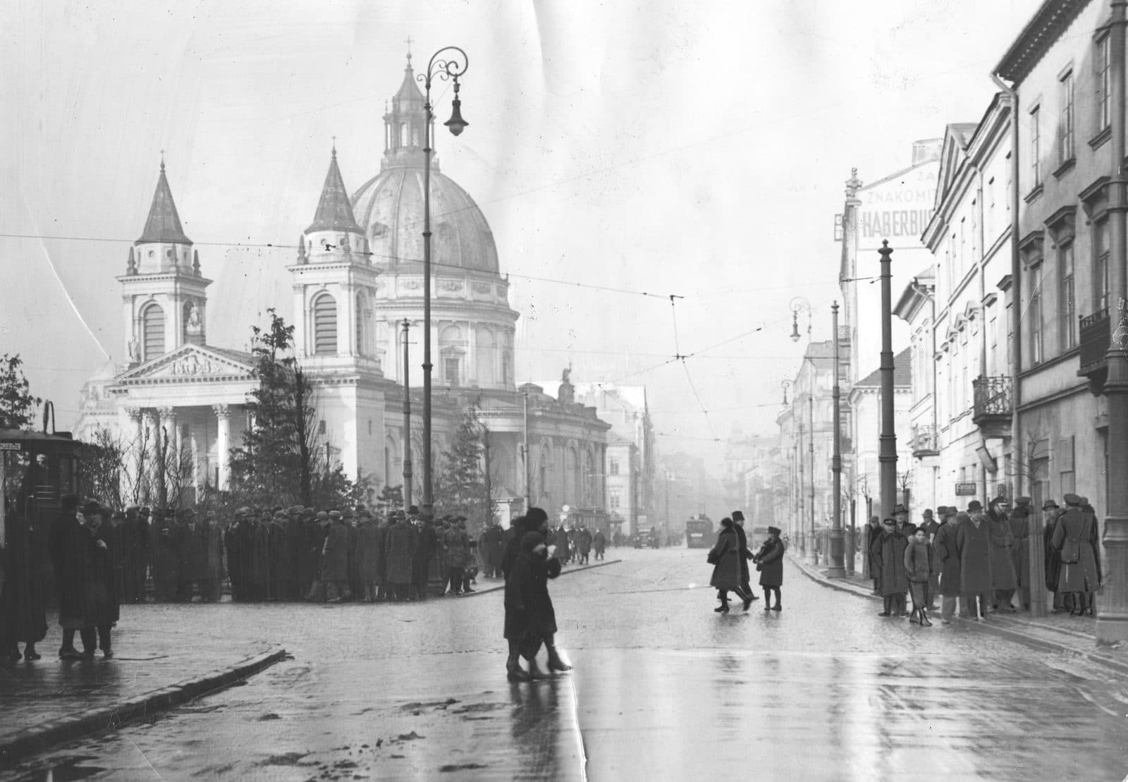Plac Trzech Krzyży – kościół św. Aleksandra, 1933